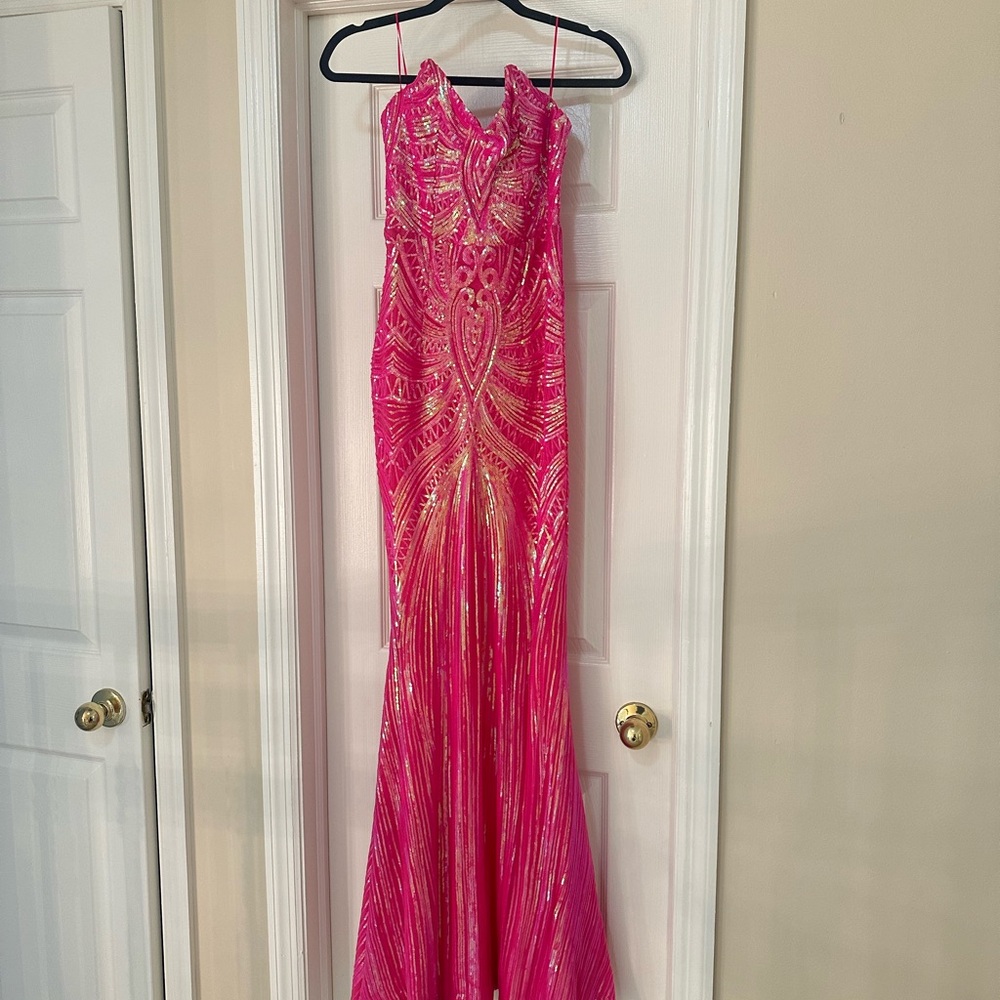 Stunning Pink and Gold Gown